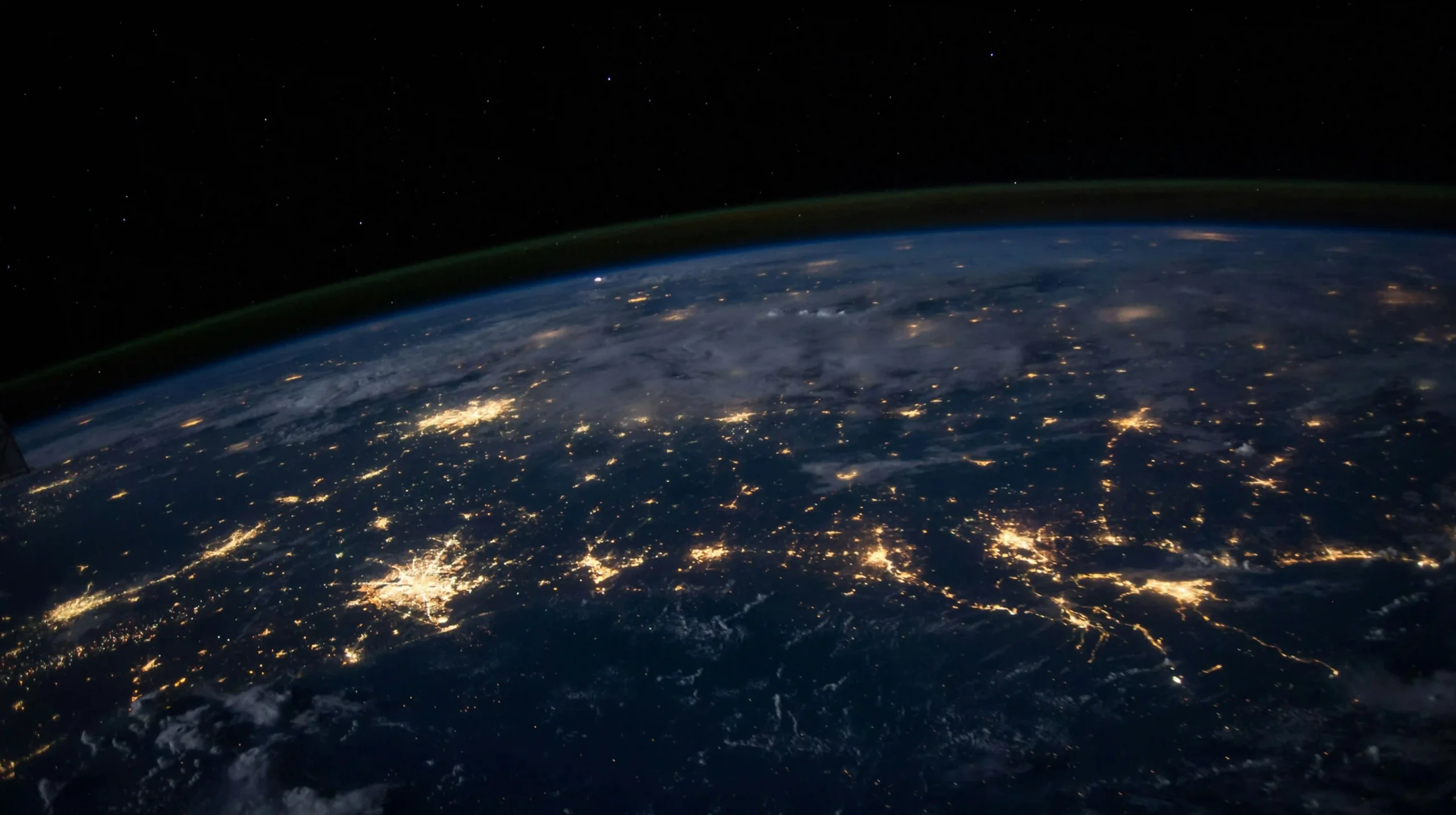 a space view of earth at night. From articulate vision, an SEO, Digital marketing, and web design business in utah.