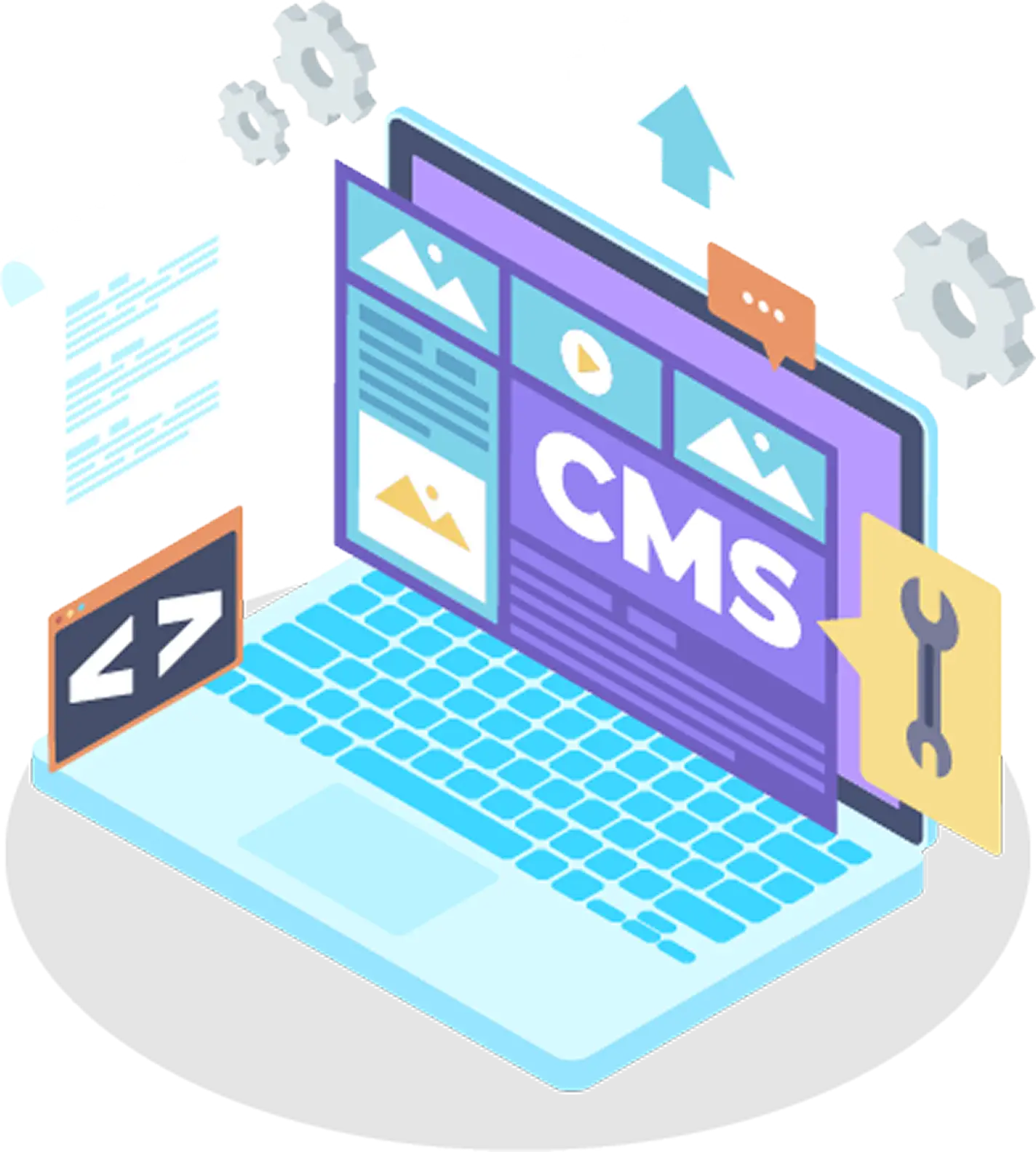a custom cms and computer illustration for articulate visions custom web app development